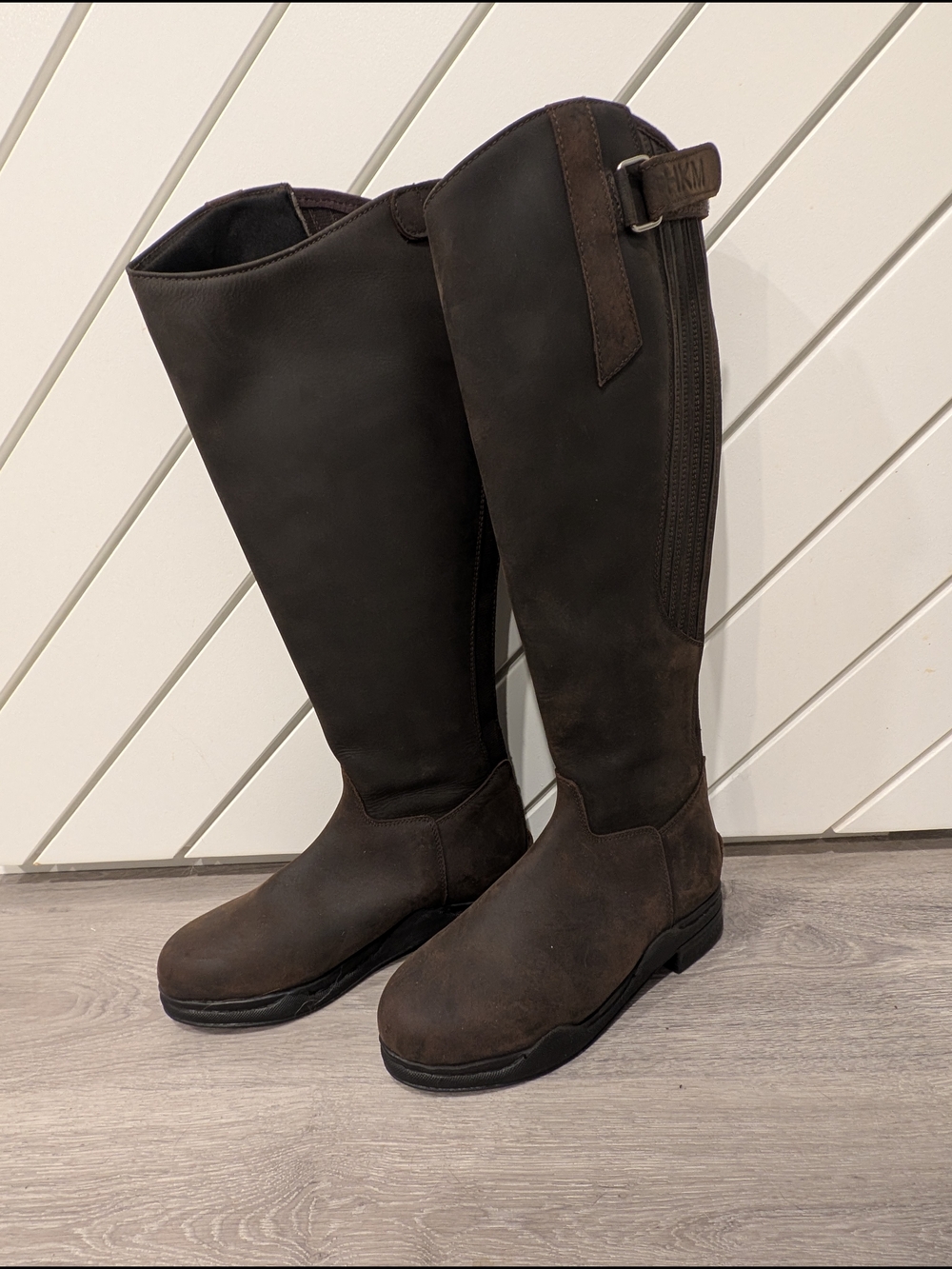 HKM Country Women Winter Tall Riding Boots in Dark Brown Leather